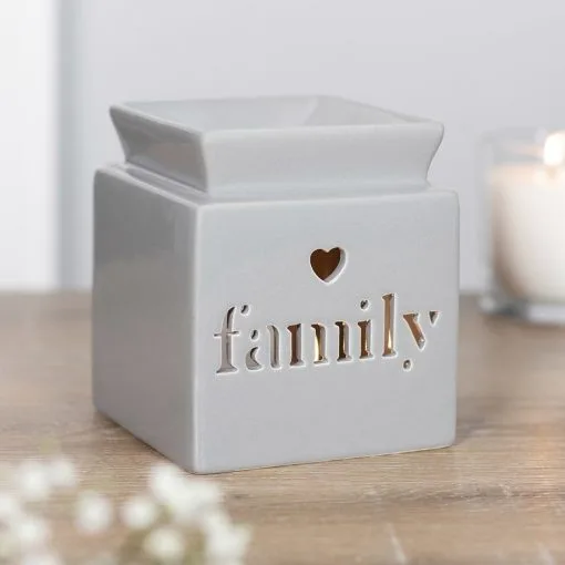 family square cut out wax burner
