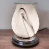 grey swirl electric wax warmer on