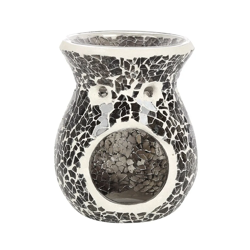 Gunmetal Grey Mosaic Crackle Tealight Wax burner